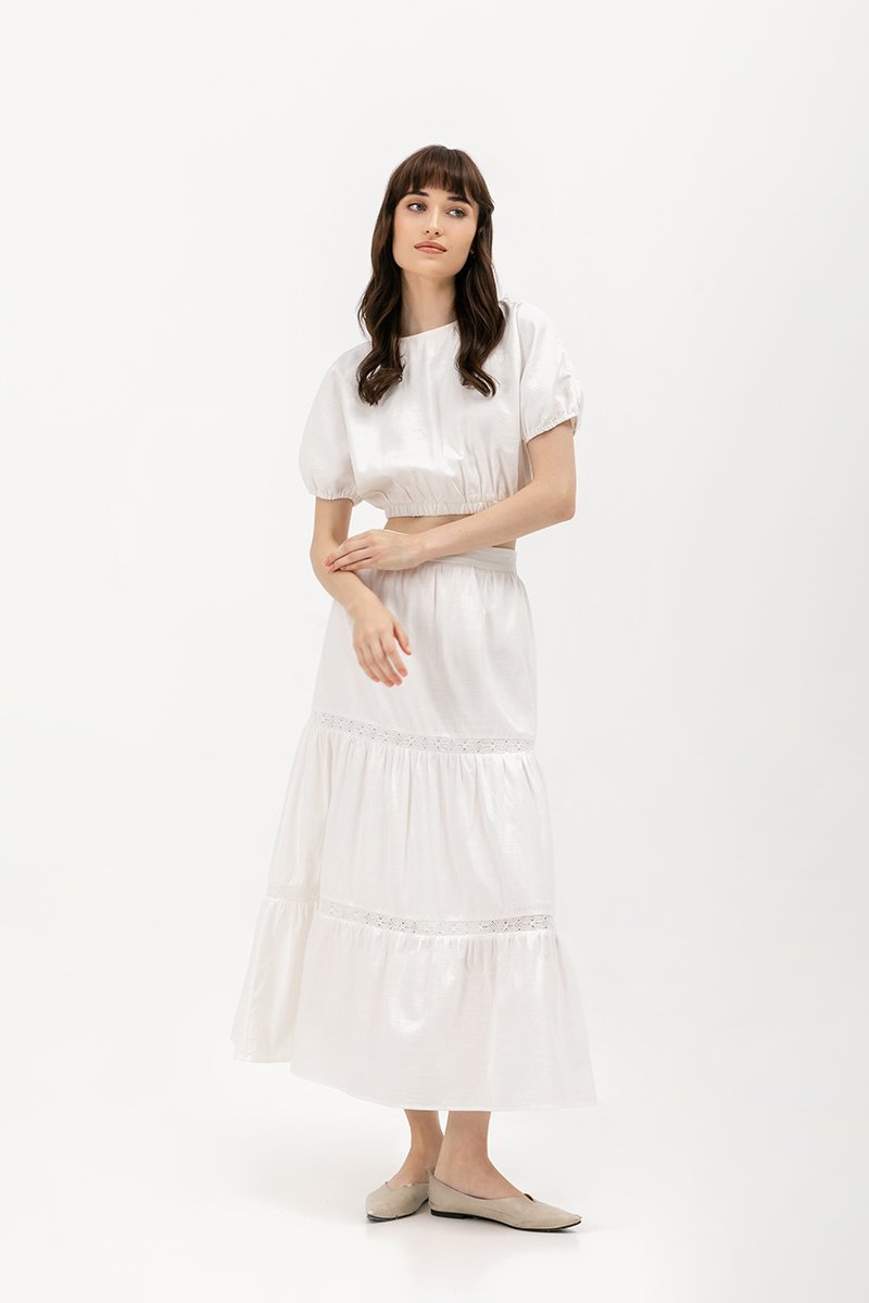ZENDAYA LACE TIERED SKIRT