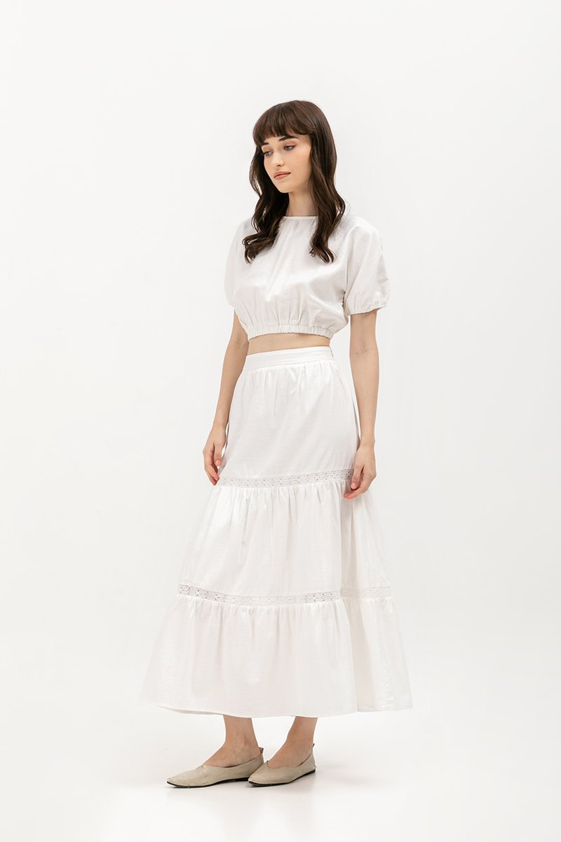 ZENDAYA LACE TIERED SKIRT