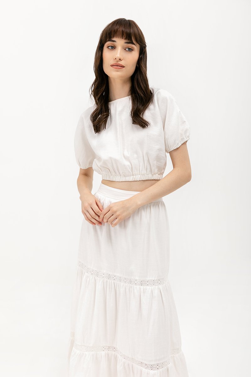 ZENDAYA LACE TIERED SKIRT