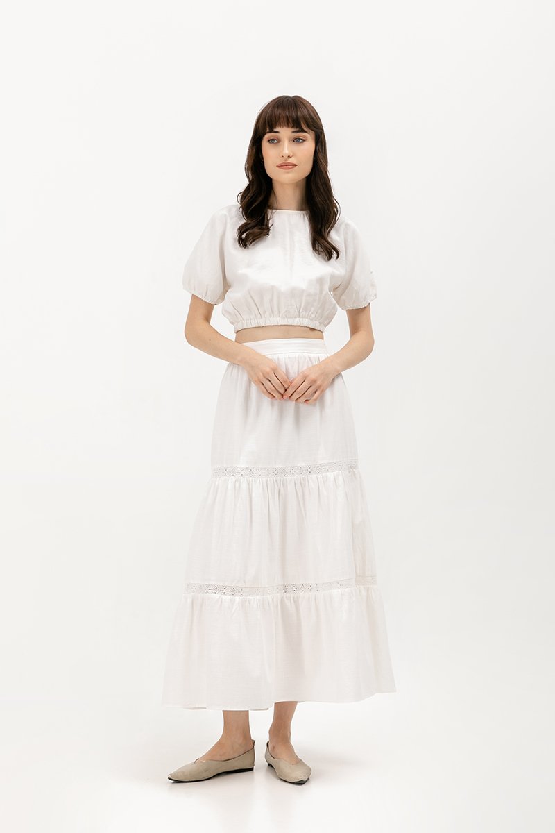 ZENDAYA LACE TIERED SKIRT