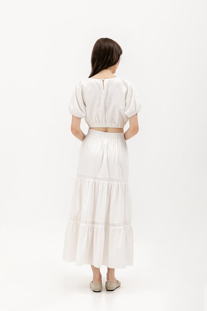 ZENDAYA LACE TIERED SKIRT