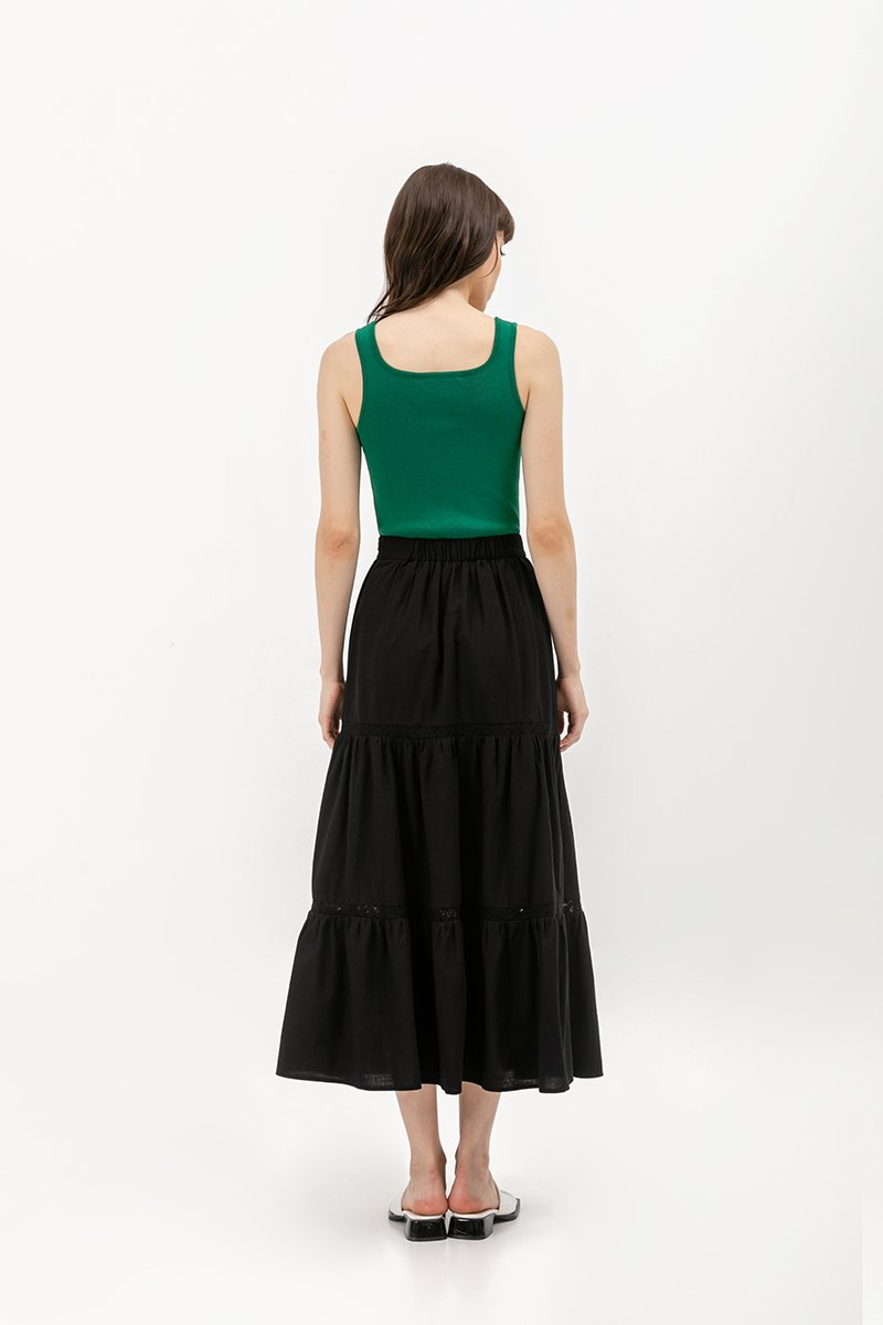ZENDAYA LACE TIERED SKIRT