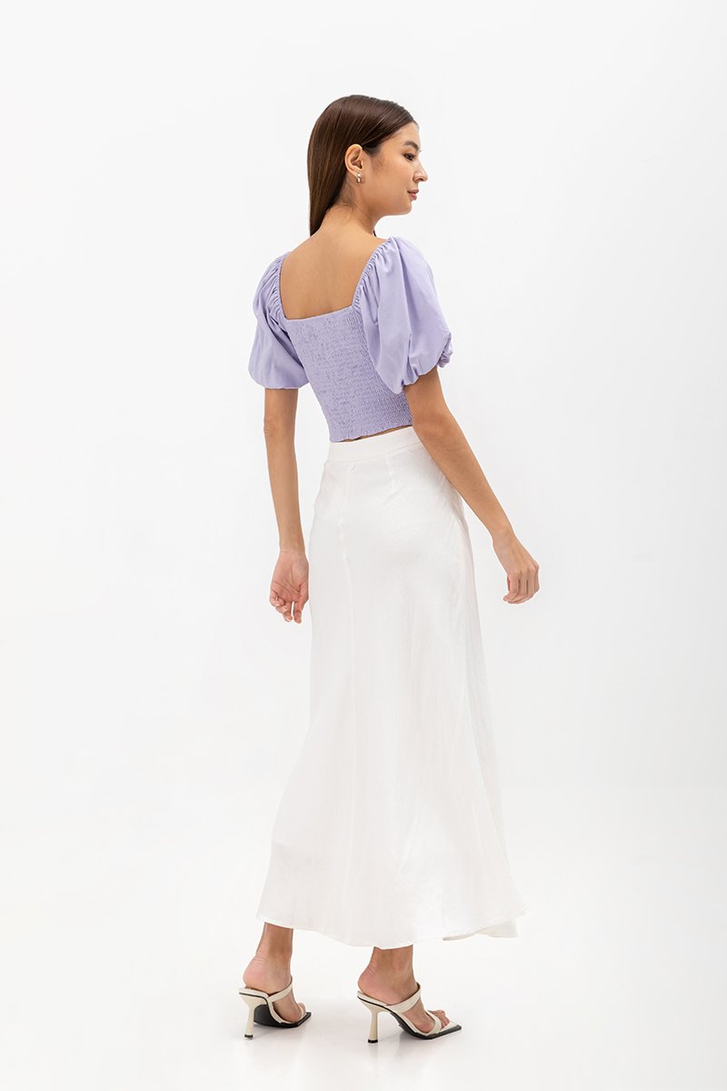 KELLIN BIAS LINEN SKIRT