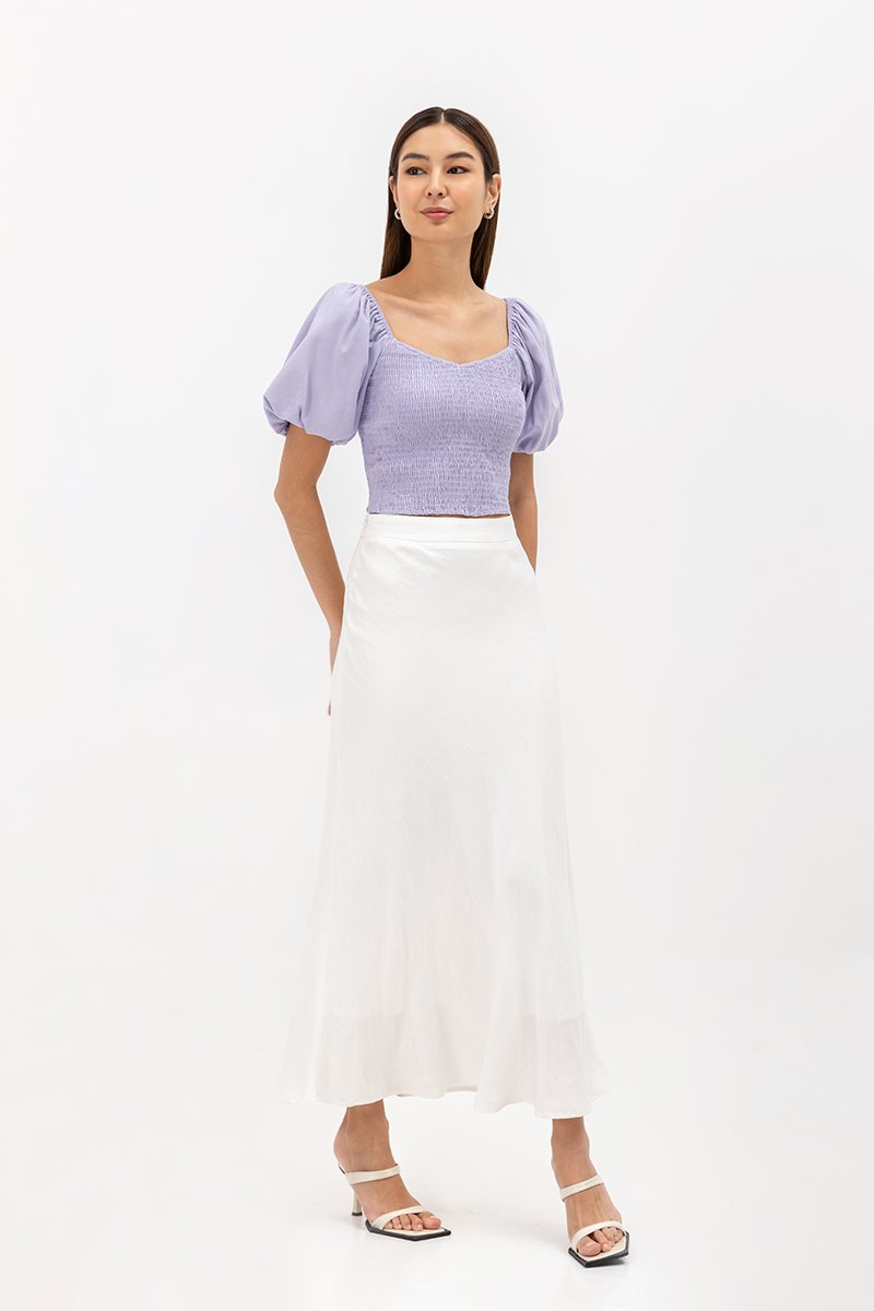 KELLIN BIAS LINEN SKIRT