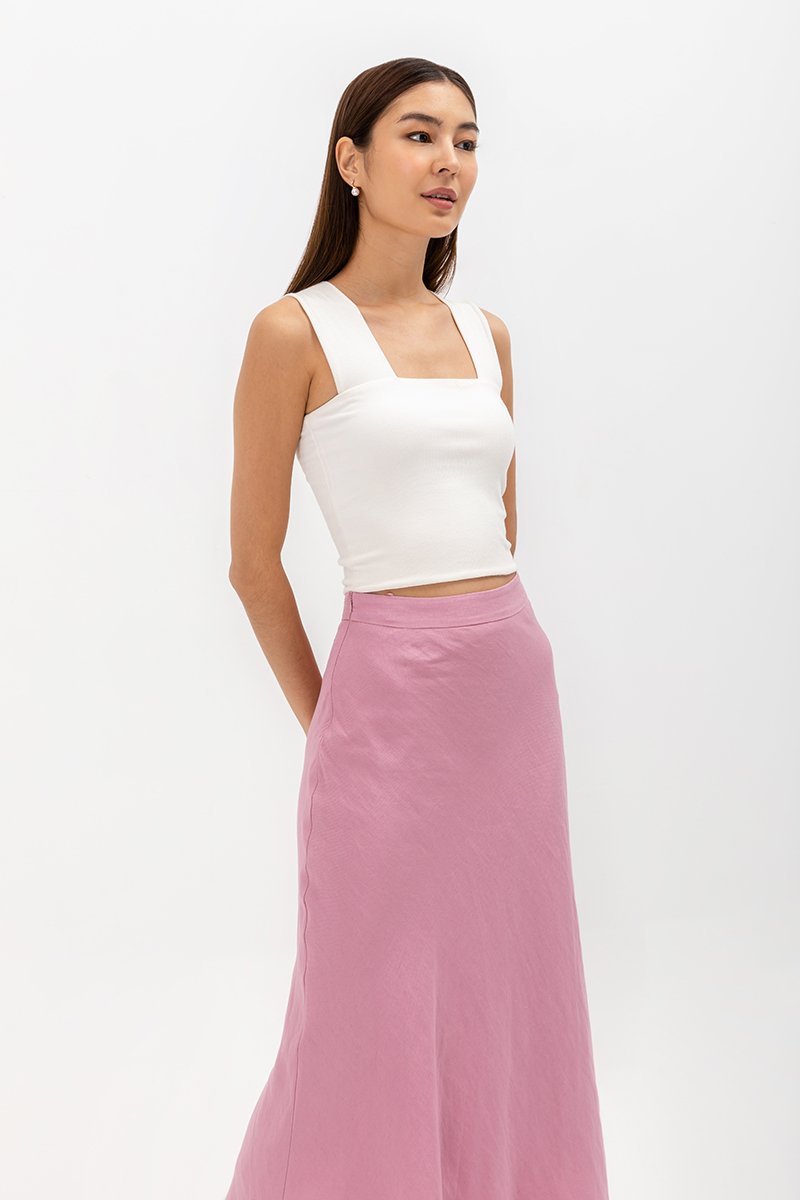 KELLIN BIAS LINEN SKIRT