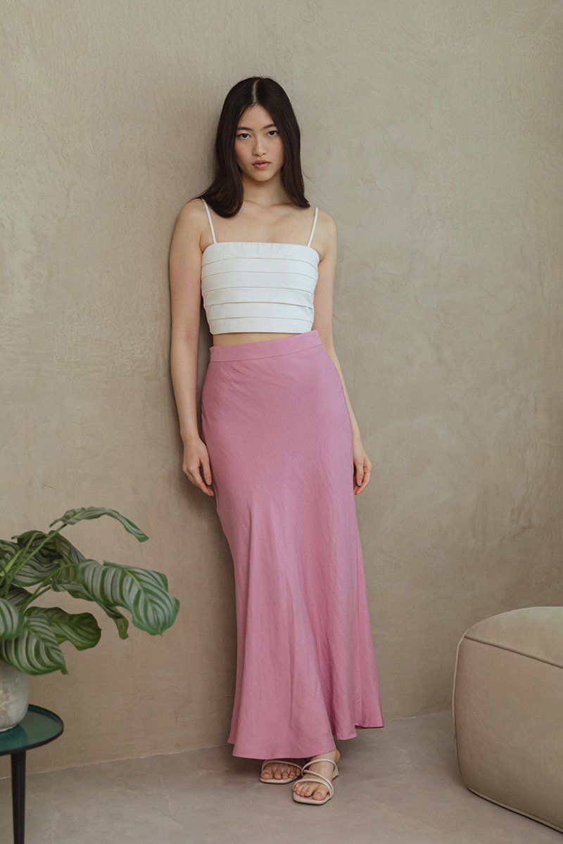 KELLIN BIAS LINEN SKIRT