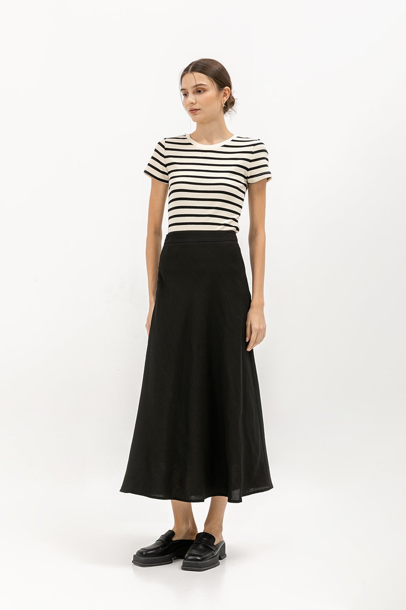 KELLIN BIAS LINEN SKIRT