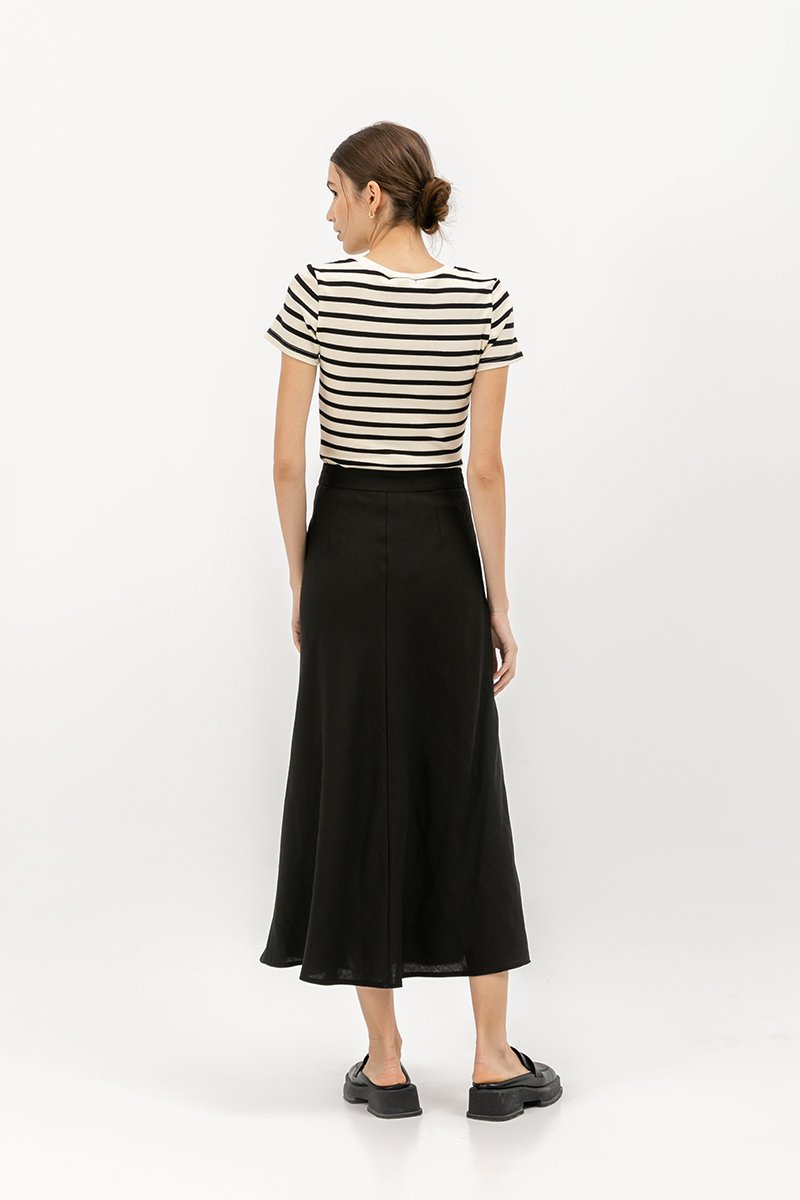 KELLIN BIAS LINEN SKIRT