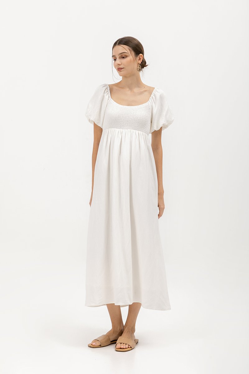 LORRAINE SMOCKED MAXI DRESS