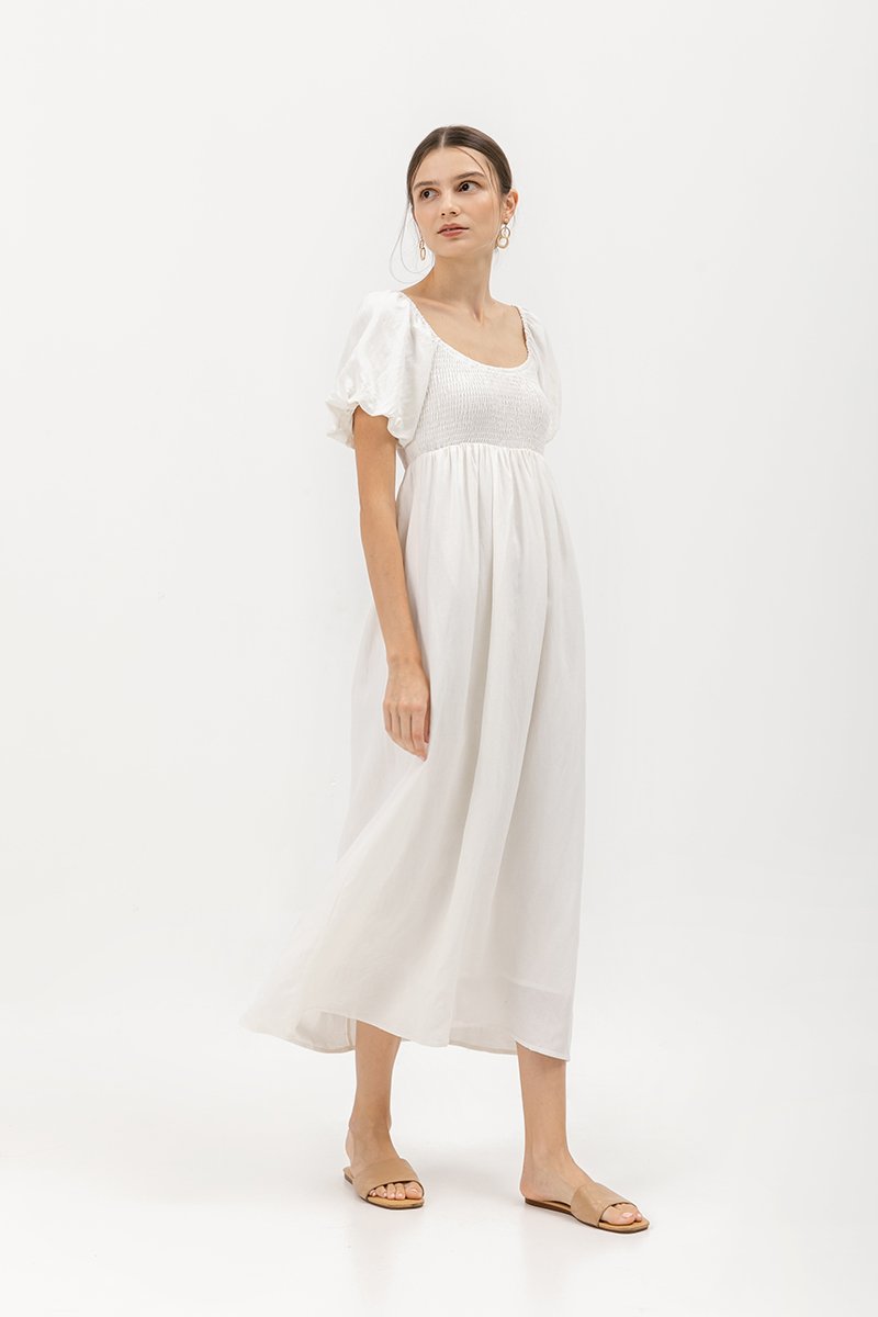LORRAINE SMOCKED MAXI DRESS