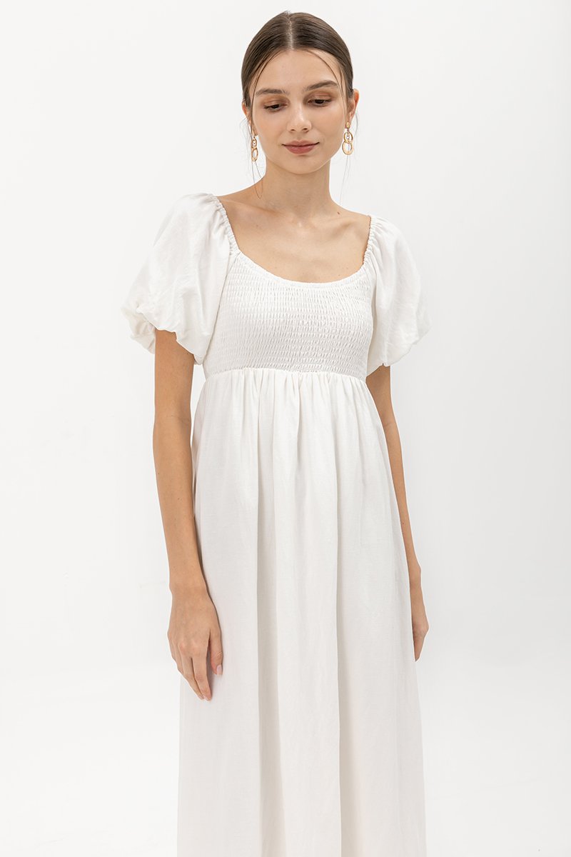 LORRAINE SMOCKED MAXI DRESS
