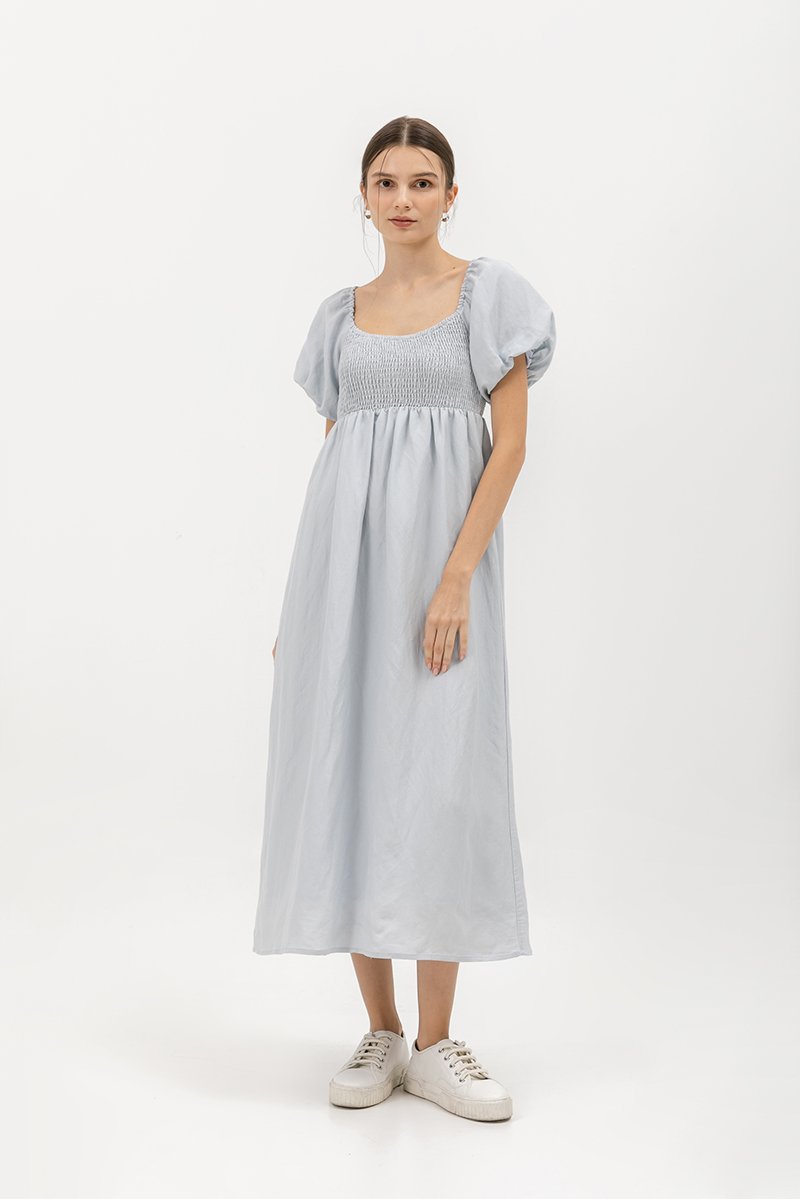 LORRAINE SMOCKED MAXI DRESS