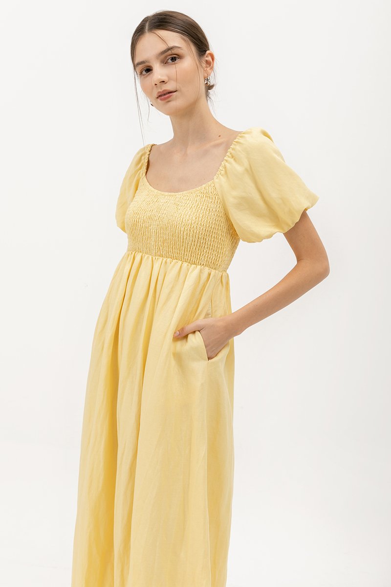 LORRAINE SMOCKED MAXI DRESS