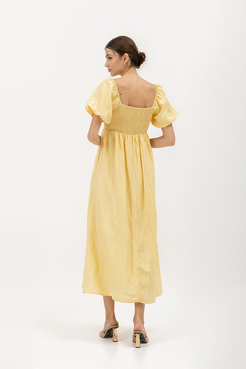 LORRAINE SMOCKED MAXI DRESS