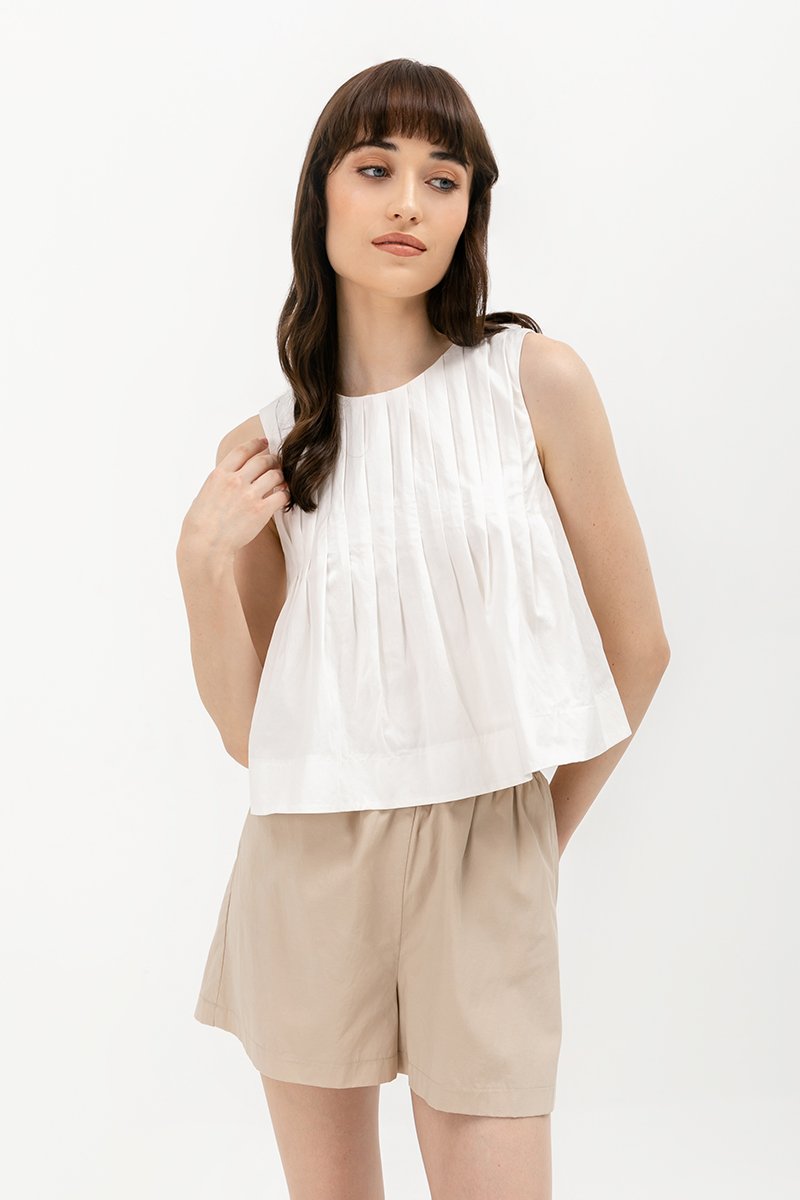 *BACKORDER 4* SHANAE PLEATED TOP