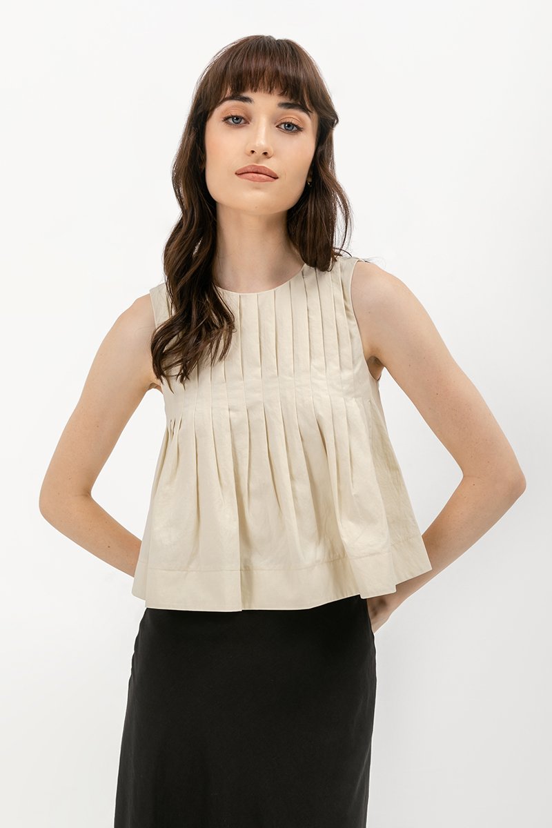 *BACKORDER 4* SHANAE PLEATED TOP