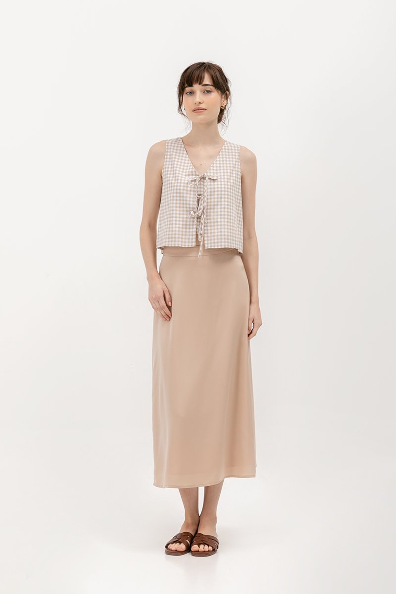 TAYLOR GINGHAM TIE TOP