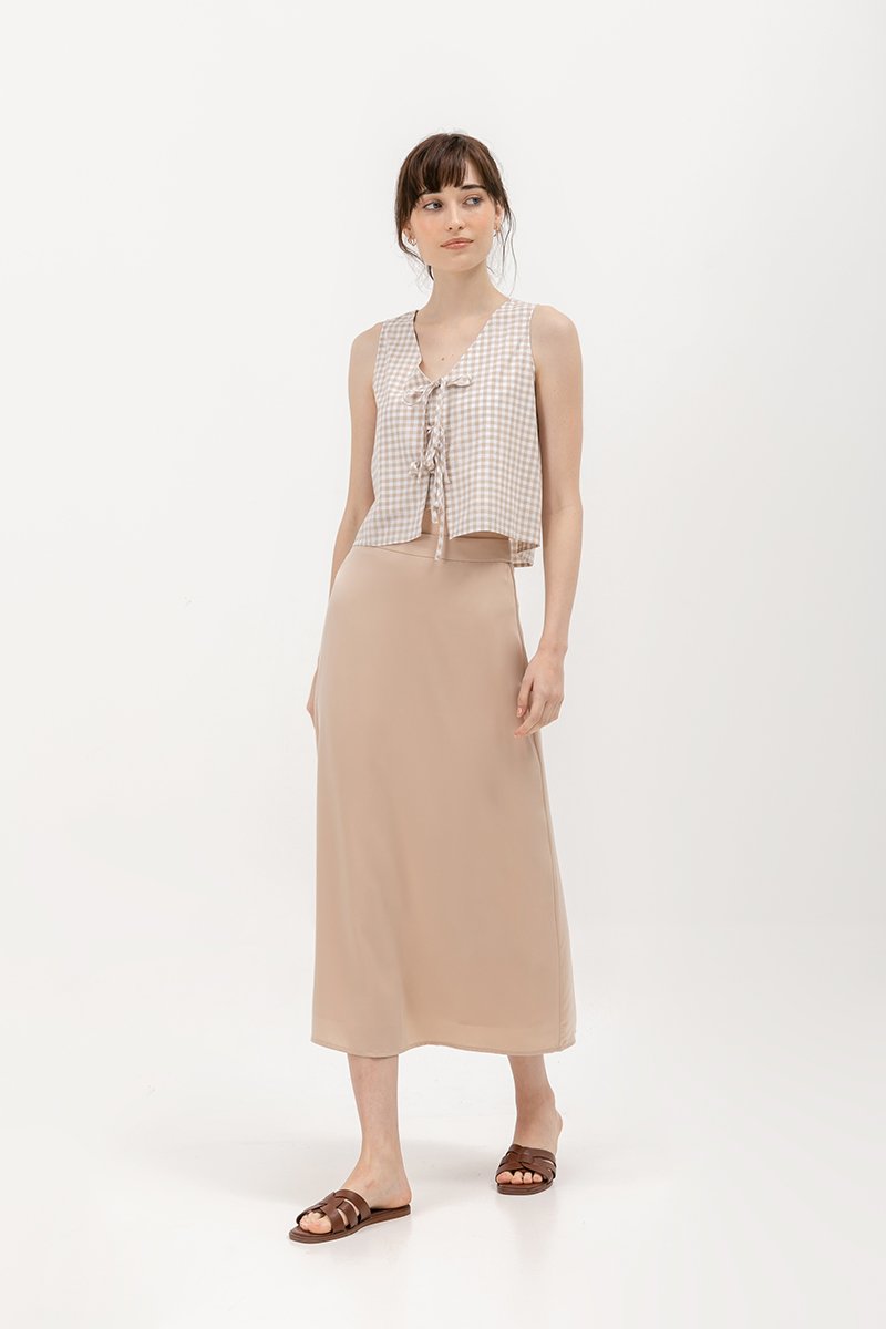 TAYLOR GINGHAM TIE TOP