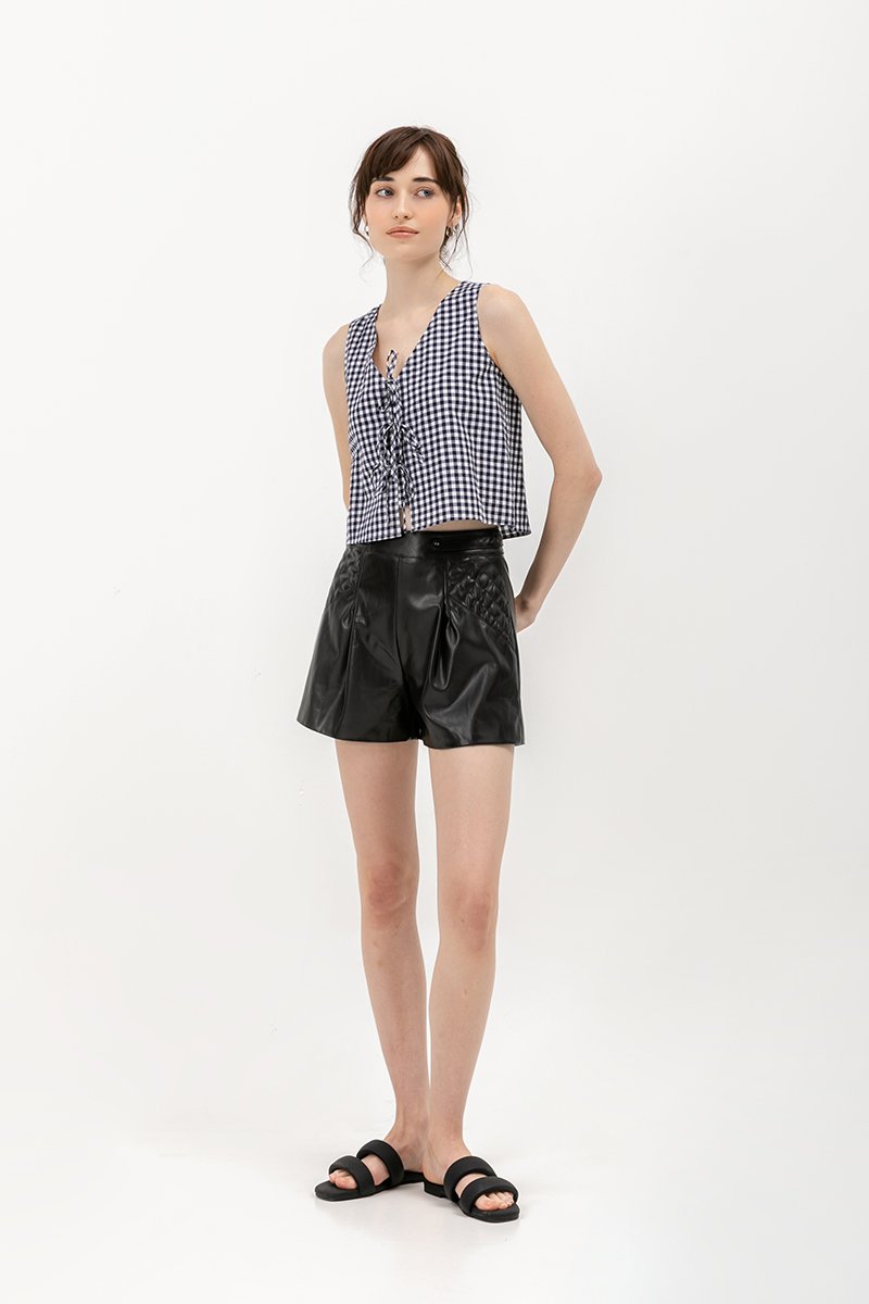 TAYLOR GINGHAM TIE TOP