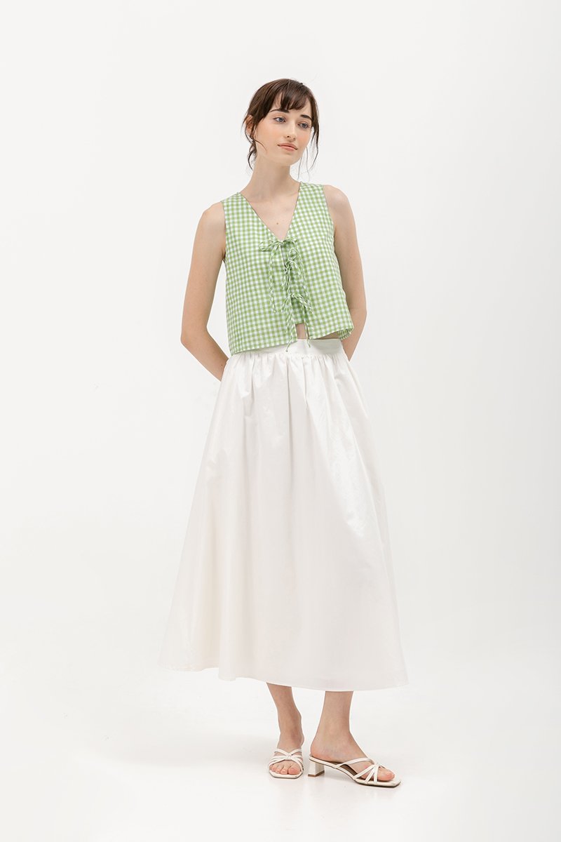 TAYLOR GINGHAM TIE TOP