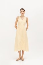CHRISLEY BUTTON LINEN DRESS CHRISLEY BUTTON LINEN DRESS