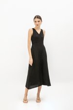 CHRISLEY BUTTON LINEN DRESS CHRISLEY BUTTON LINEN DRESS