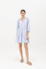 MARCEL STRIPED LONG SLEEVE DRESS