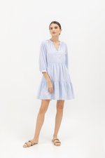 MARCEL STRIPED LONG SLEEVE DRESS