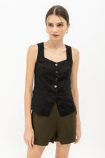 VIDA LINEN VEST TOP