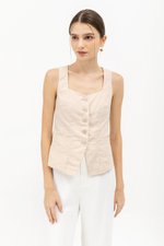 VIDA LINEN VEST TOP