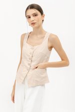 VIDA LINEN VEST TOP