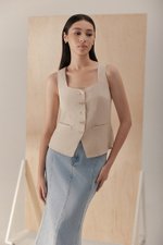VIDA LINEN VEST TOP