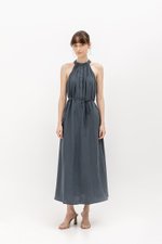 BERLIN HIGHNECK DRESS W SASH