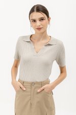 ANTONIO COLLARED KNIT TOP