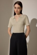 ANTONIO COLLARED KNIT TOP