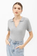 ANTONIO COLLARED KNIT TOP