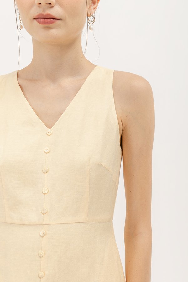 CHRISLEY BUTTON LINEN DRESS