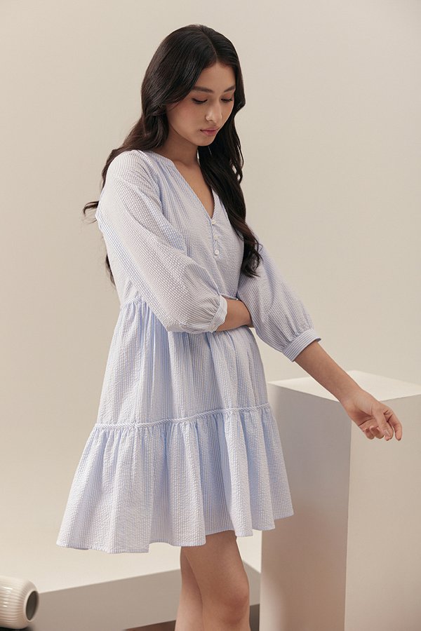 MARCEL STRIPED LONG SLEEVE DRESS