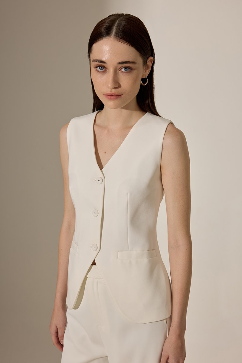 BRIELLE BUTTONDOWN VEST TOP
