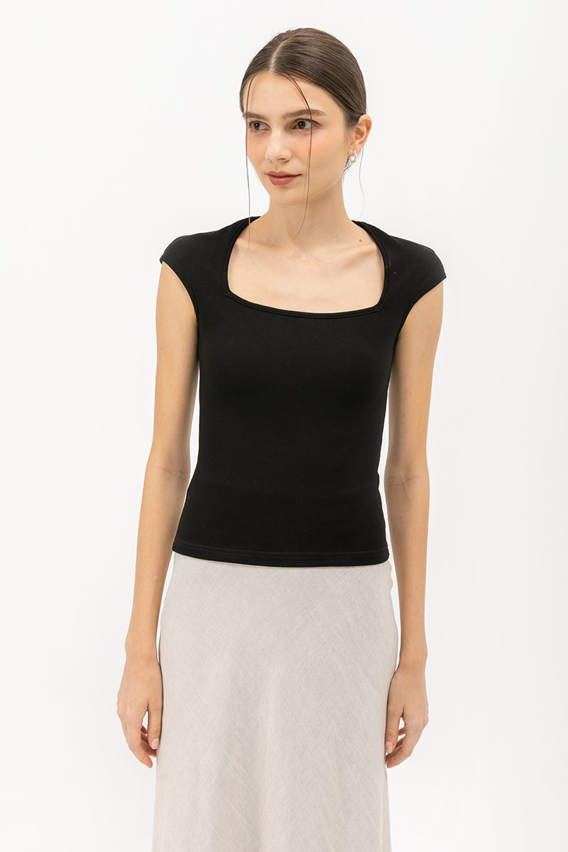 BRIAR CAPPED SLEEVE TEE