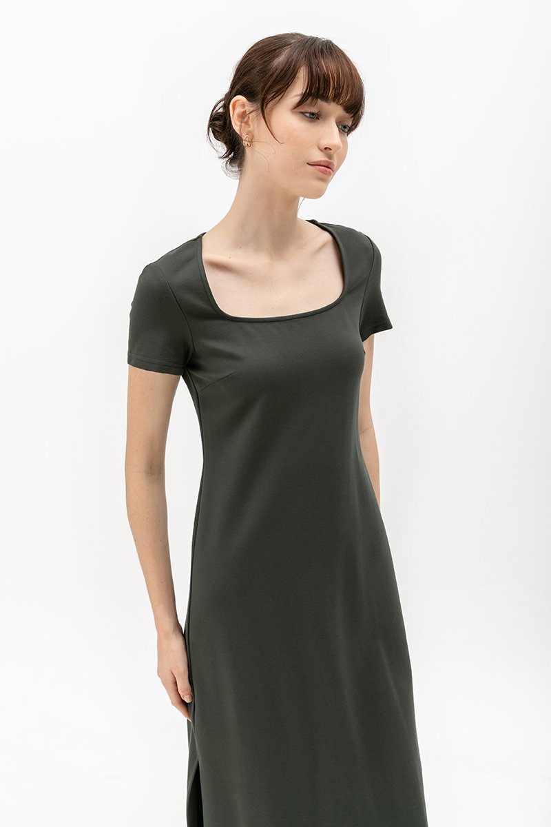 TULLIO JERSEY MIDI DRESS