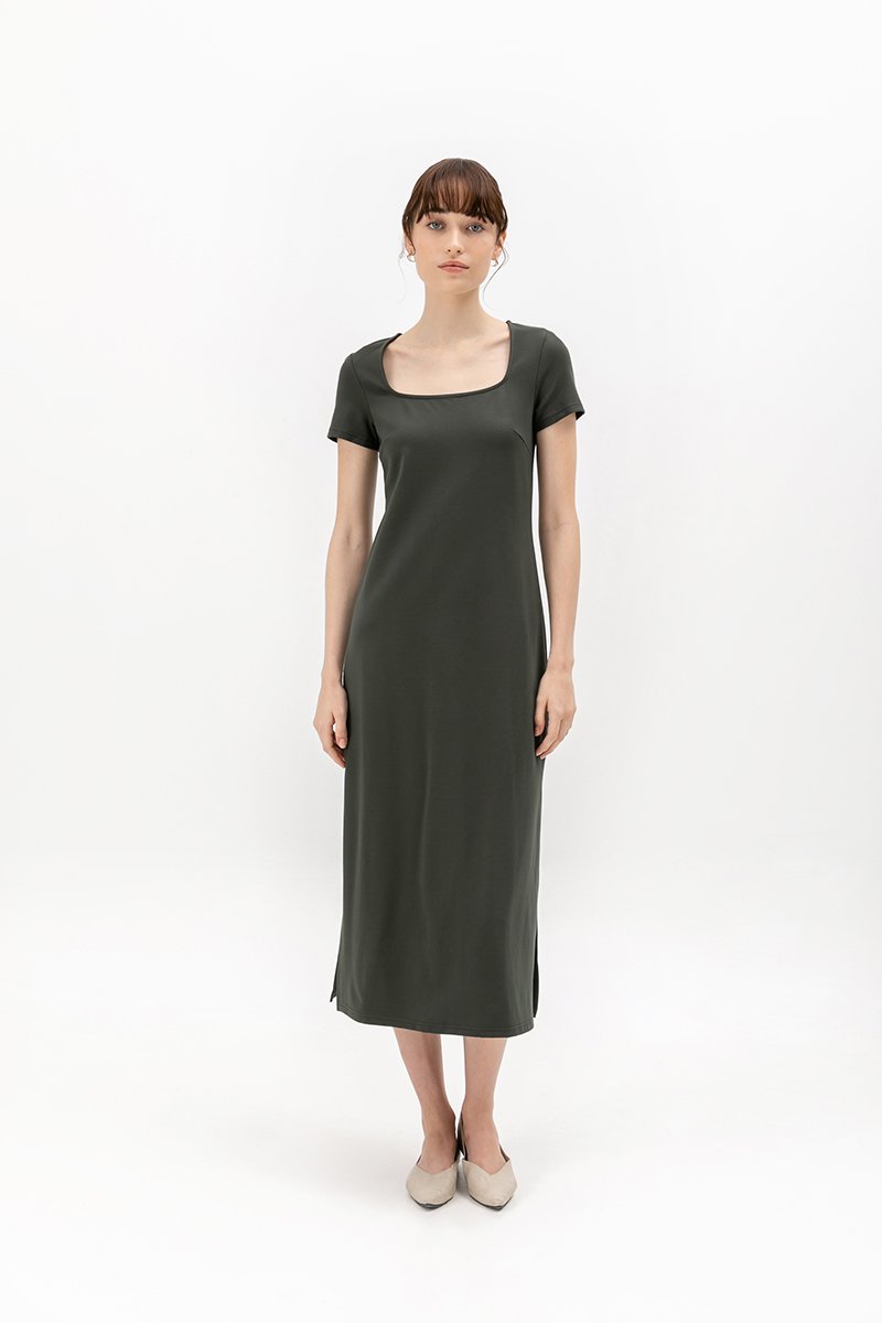 TULLIO JERSEY MIDI DRESS