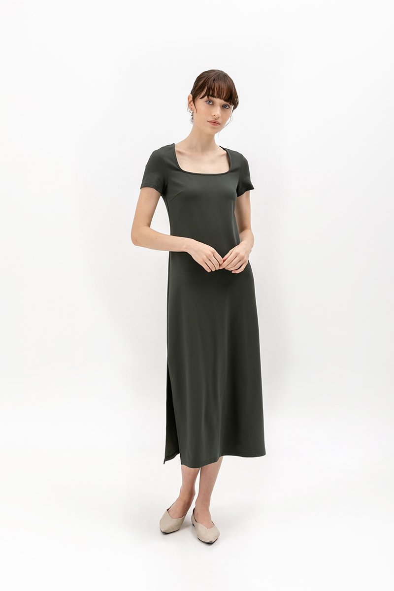 TULLIO JERSEY MIDI DRESS