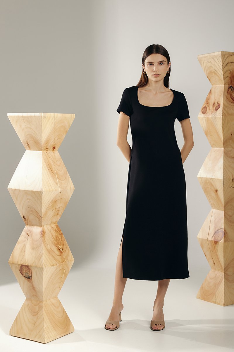TULLIO JERSEY MIDI DRESS
