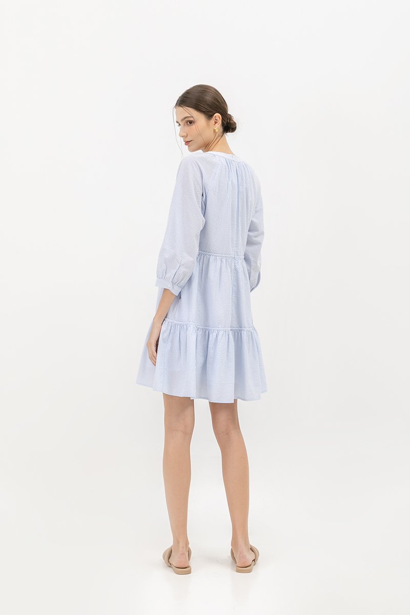MARCEL STRIPED LONG SLEEVE DRESS