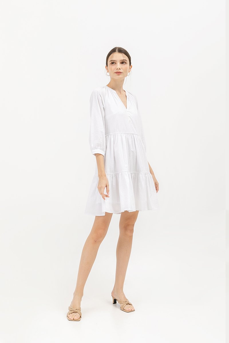 MARCEL STRIPED LONG SLEEVE DRESS