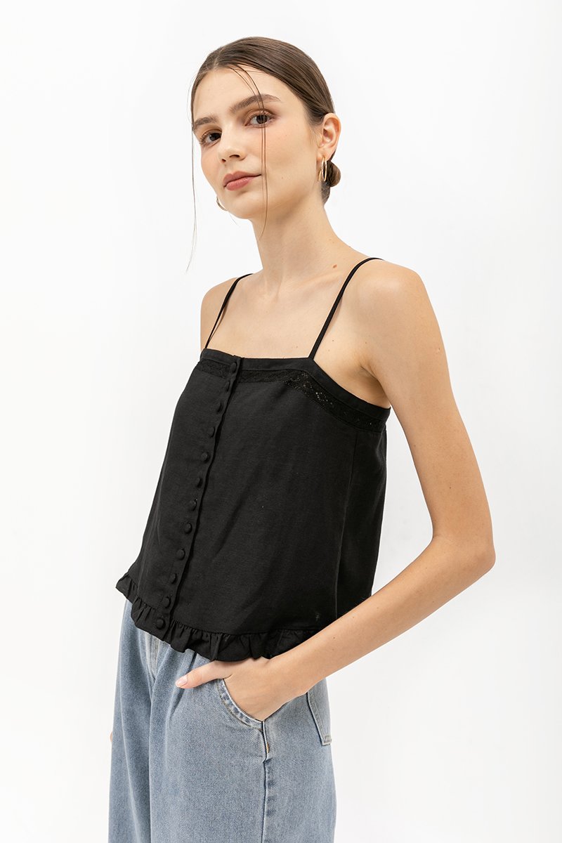 SKADI LACE TRIM TOP