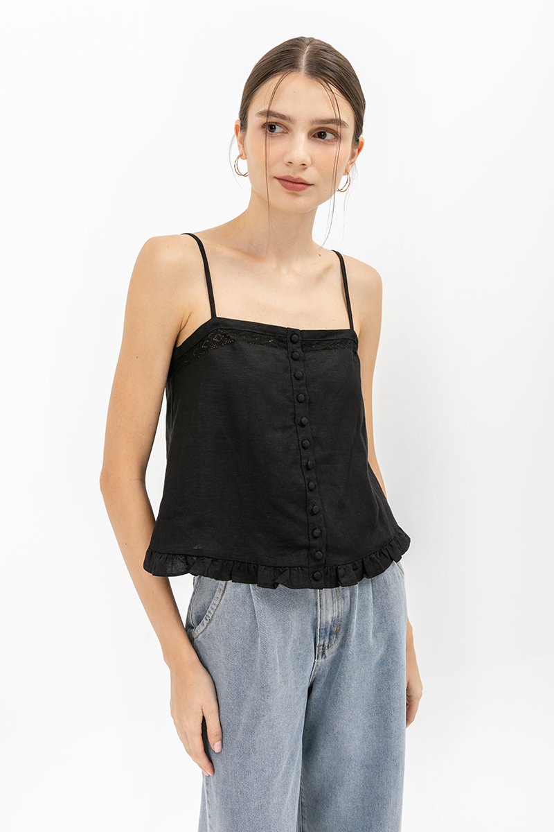 SKADI LACE TRIM TOP