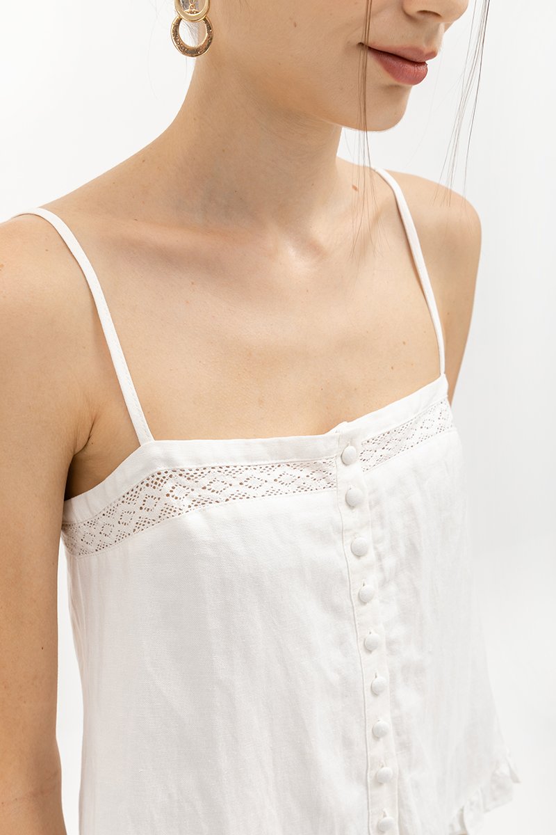 SKADI LACE TRIM TOP