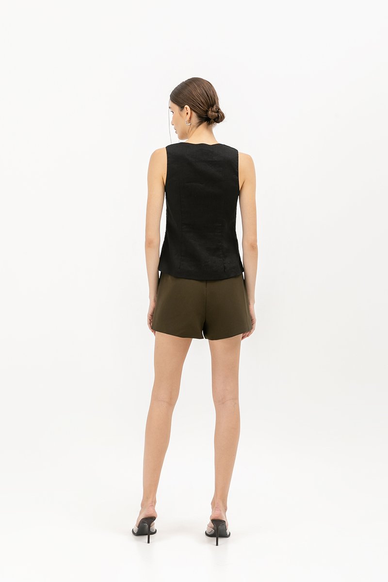 VIDA LINEN VEST TOP